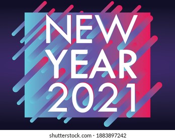 2021 HAPPY NEW YEAR script text . Design template Celebration typography poster, banner or greeting card for Merry Christmas and happy new year. Vector Illustration