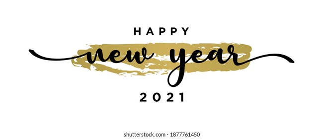 2021 HAPPY NEW YEAR text. Design template celebration typography poster, banner or greeting card for happy new year.