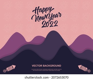 2021 HAPPY NEW YEAR text hand lettering. Design template Celebration typography poster, banner or greeting card for Merry Christmas and happy new year. Vector Illustration