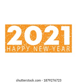 2021 happy new Year. new year typography design for t shirt, mug, bag, sticker print.