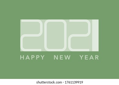 2021 Happy New Year vector background.