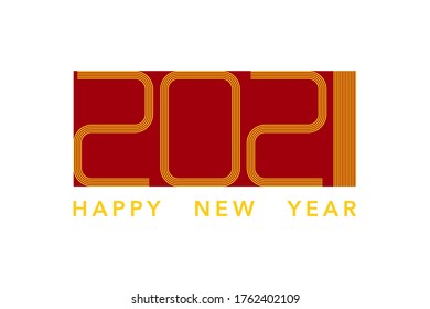 2021 Happy New Year vector background.