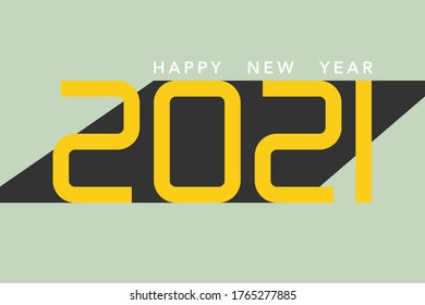 2021 Feliz Año Nuevo fondo vectorial.