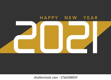 2021 Happy New Year vector background.