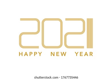 2021 Fröhlicher Neujahrsvektor-Hintergrund.