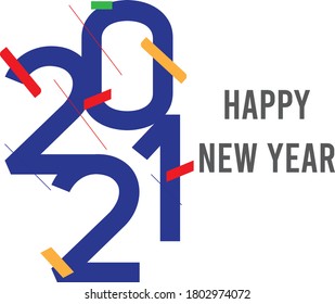 2021 Happy New Year Vector