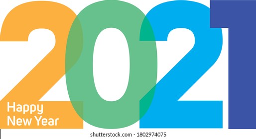 2021 Happy New Year Vector