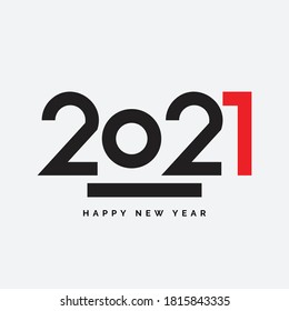 2021 Happy New Year Vector Fireworks Numbers for Calendar Design. Winter Holidays Greeting Card or Seasonal Flyers