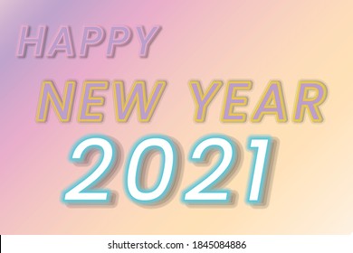 2021 HAPPY NEW YEAR vector background. Design template Celebration typography poster. Vector Illustration.