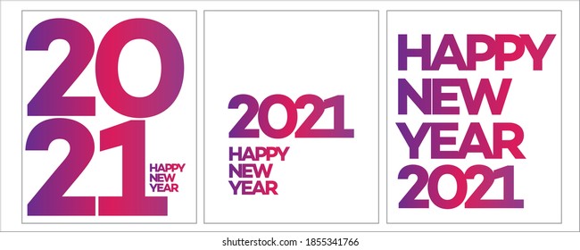 2021 happy new year vector Template art 2021
