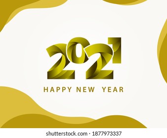 2021 Happy New Year vector illustration
