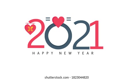 2021 Happy new year wish banner
