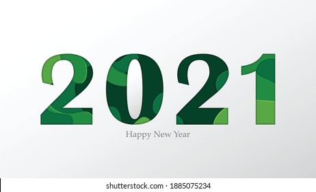 2021 Happy new year.Elegant text on background. 