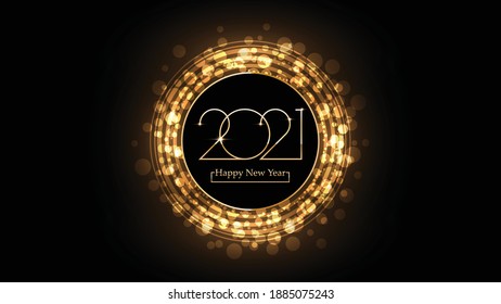 2021 Happy new year.Elegant text on background. 