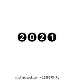 2021 icon vector design template isolated