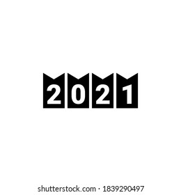 2021 icon vector design template isolated