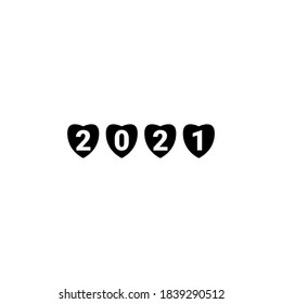 2021 icon vector design template isolated