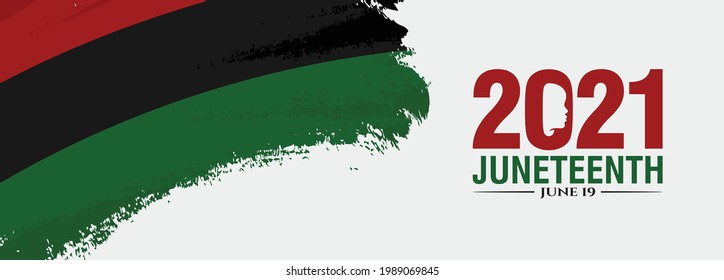 2021 Juneteenth Freedom Day. June 19. Vector logo. Banner design. Illustration.