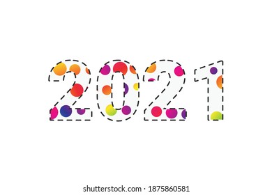 2021 Textbanner zum Schreiben. Vektorgrafik