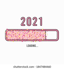 2021 loading bar Happy New Year background