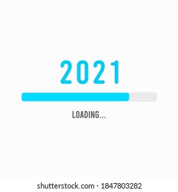 2021 loading bar Happy New Year background