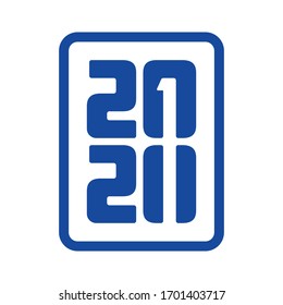 2021 logo. 2020 and 2021 logo in white background