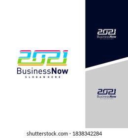 Plantilla vectorial de diseño de logotipo 2021, Concepto de diseño de ilustración 2021, símbolo de icono