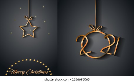 2021 Merry Christmas background for your seasonal invitations, festival posters, greetings cards. 