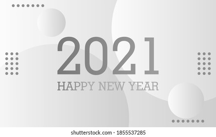 2021 Merry Christmas and A Happy New Year white background. Numbers in minimalism style. Abstract isolated graphic banner, wallpaper, web design template. Creative vector mask concept background