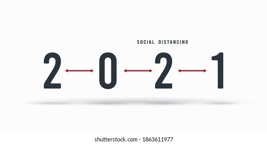 2021 new tear template. Coronavirus in 2021 vector illustration