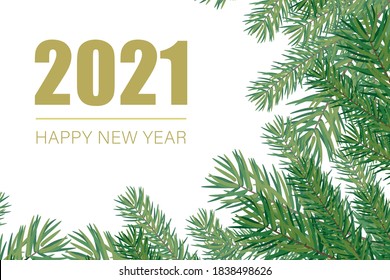 2021 New Year background. Festive premium design template for holiday