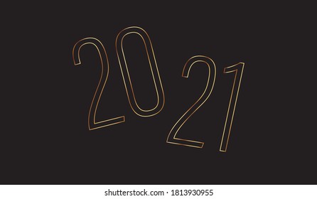 2021 New Year banner on dark background