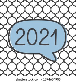 Concepto del nuevo año 2021 - ilustración vectorial