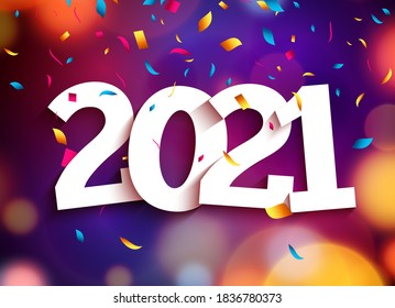 2021 new year happy party background. 2021 Christmas vector poster design