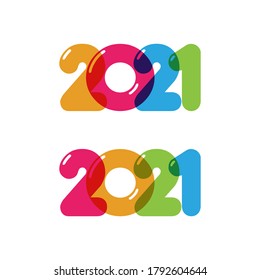2021 new year icon vector illustration design template