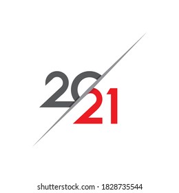 2021 neues Jahr Symbol Vektorgrafik-Design-Vorlage
