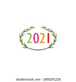 2021 new year icon vector illustration design template