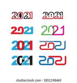 2021 new year icon vector illustration design template
