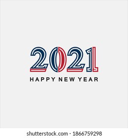 2021 new year icon vector illustration design template.Design for banner, greeting cards, brochure or print. Vector illustration. Isolated on white background.