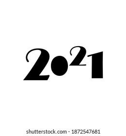 Plantilla de vectores de iconos de Año Nuevo 2021