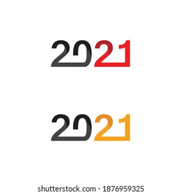 plantilla de diseño de ilustración de vectores de iconos de 2021 de año nuevo