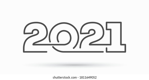 2021 new year lettering vector illustration