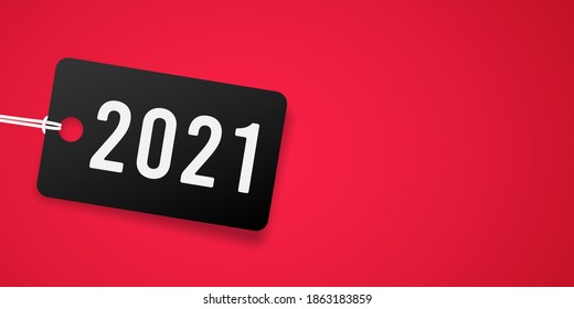 Ilustración vectorial de letras del año nuevo 2021