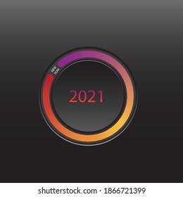2021 New year with loading bar background