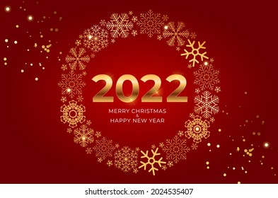 2021 New Year and Merry Christmas Background. Vector Illustration EPS10