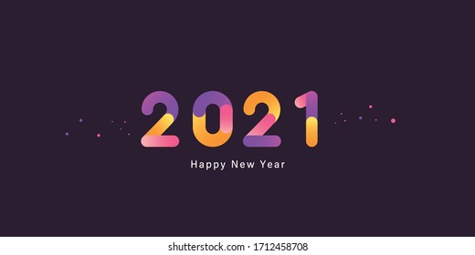 2021 new year numbers with gradient color