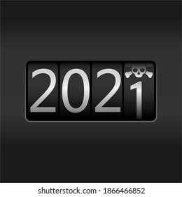 Odómetro de Año Nuevo 2021, diseño de Año Nuevo 2021