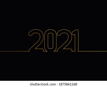 2021 New Year poster. Vector illustration