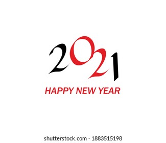2021 new year sign. Vector illustration design
