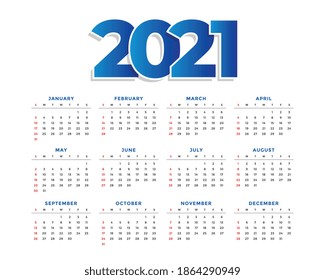 Einfache Vorlage für das neue Jahr 2021